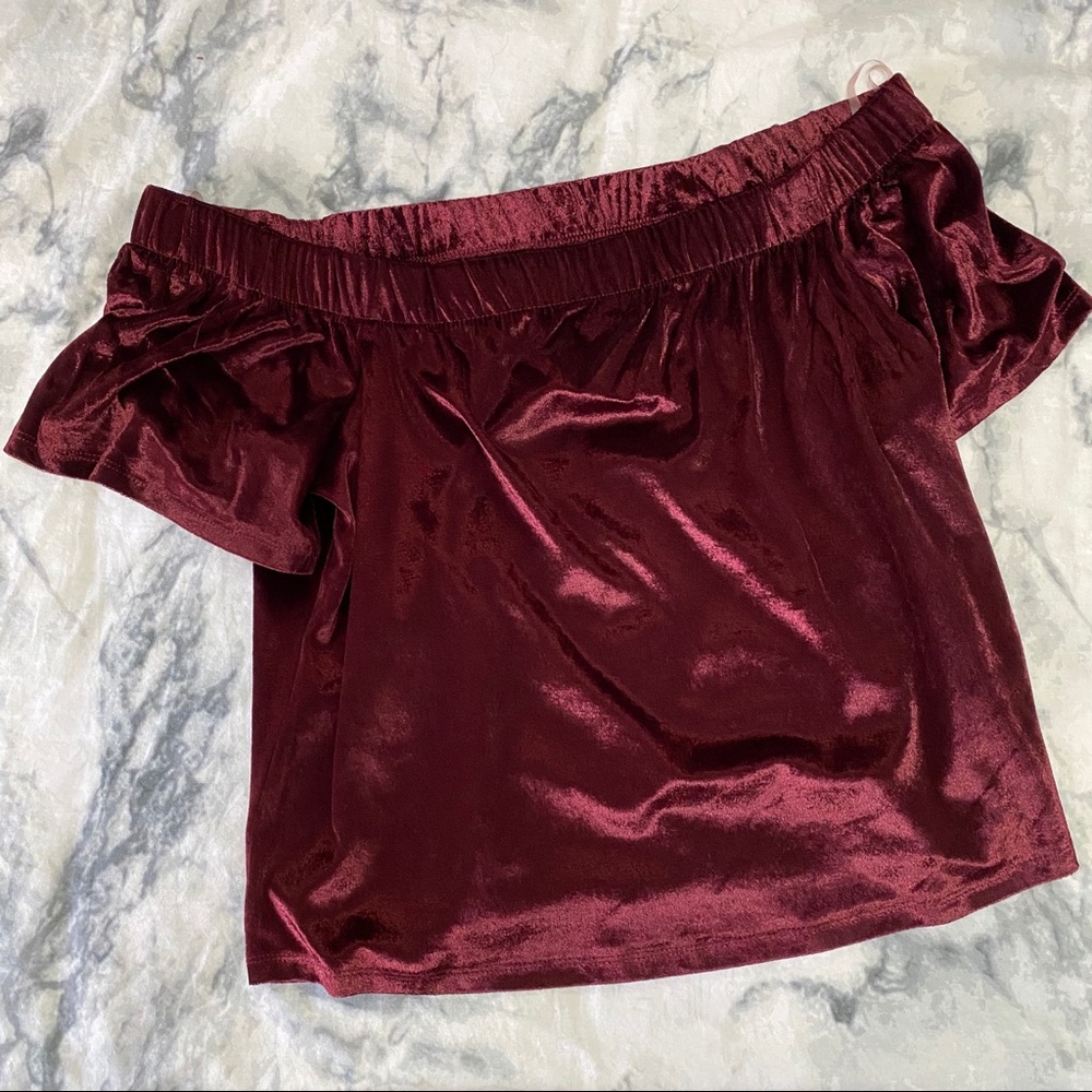 NWOT Velvet Off The Shoulder Blouse